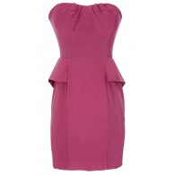 Pink Lady Strapless Peplum Dress